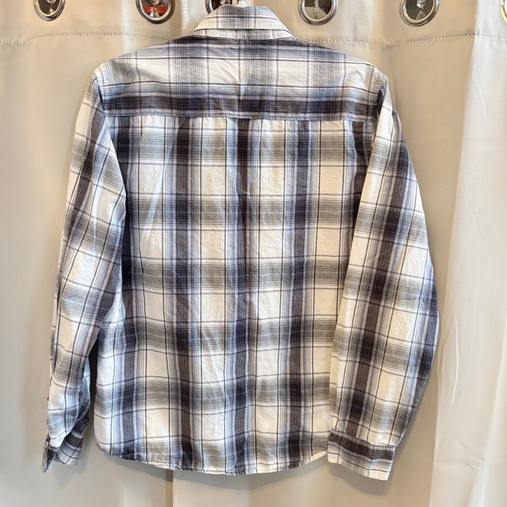 Levi Strauss Mens Medium Plaid Western Button Up Shirt Two Horse Brand 19537 - Picture 2 of 12